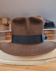 LEIFUR Lucky FEDORA | 50X BEAVER BLEND | SABLE BROWN | SIZE 59, US 7 3/8
