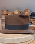 LEIFUR Lucky FEDORA | 50X BEAVER BLEND | SABLE BROWN | SIZE 59, US 7 3/8