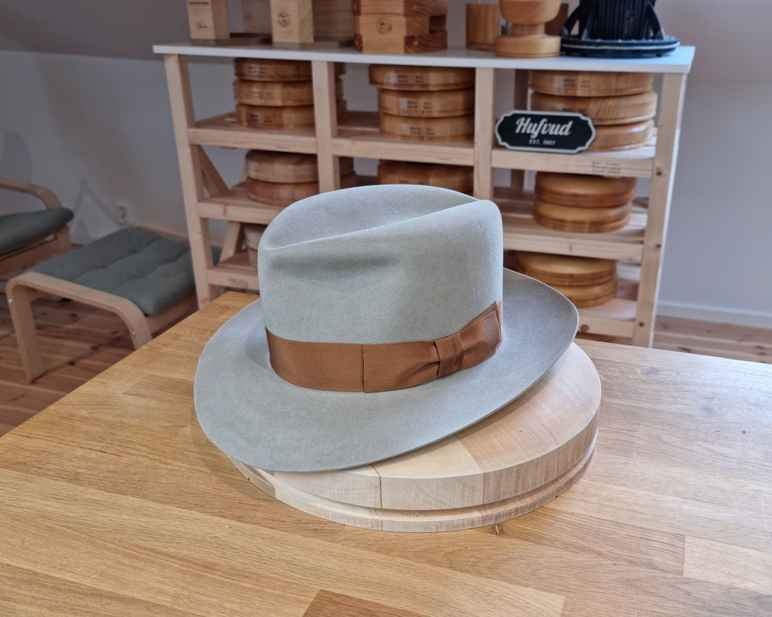 LEIFUR Lucky FEDORA | 50X BEAVER BLEND | DOVE GRAY COLOR | SIZE 61, US 7 5/8