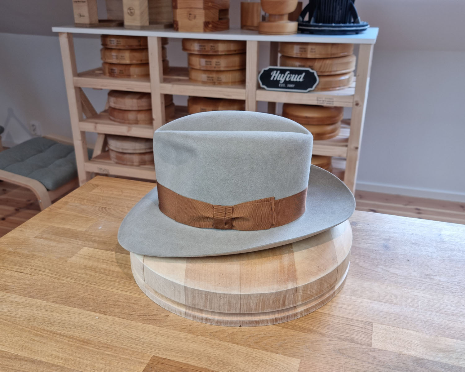 LEIFUR Lucky FEDORA | 50X BEAVER BLEND | DOVE GRAY COLOR | SIZE 61, US 7 5/8