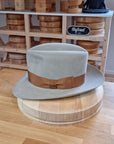 LEIFUR Lucky FEDORA | 50X BEAVER BLEND | DOVE GRAY COLOR | SIZE 61, US 7 5/8