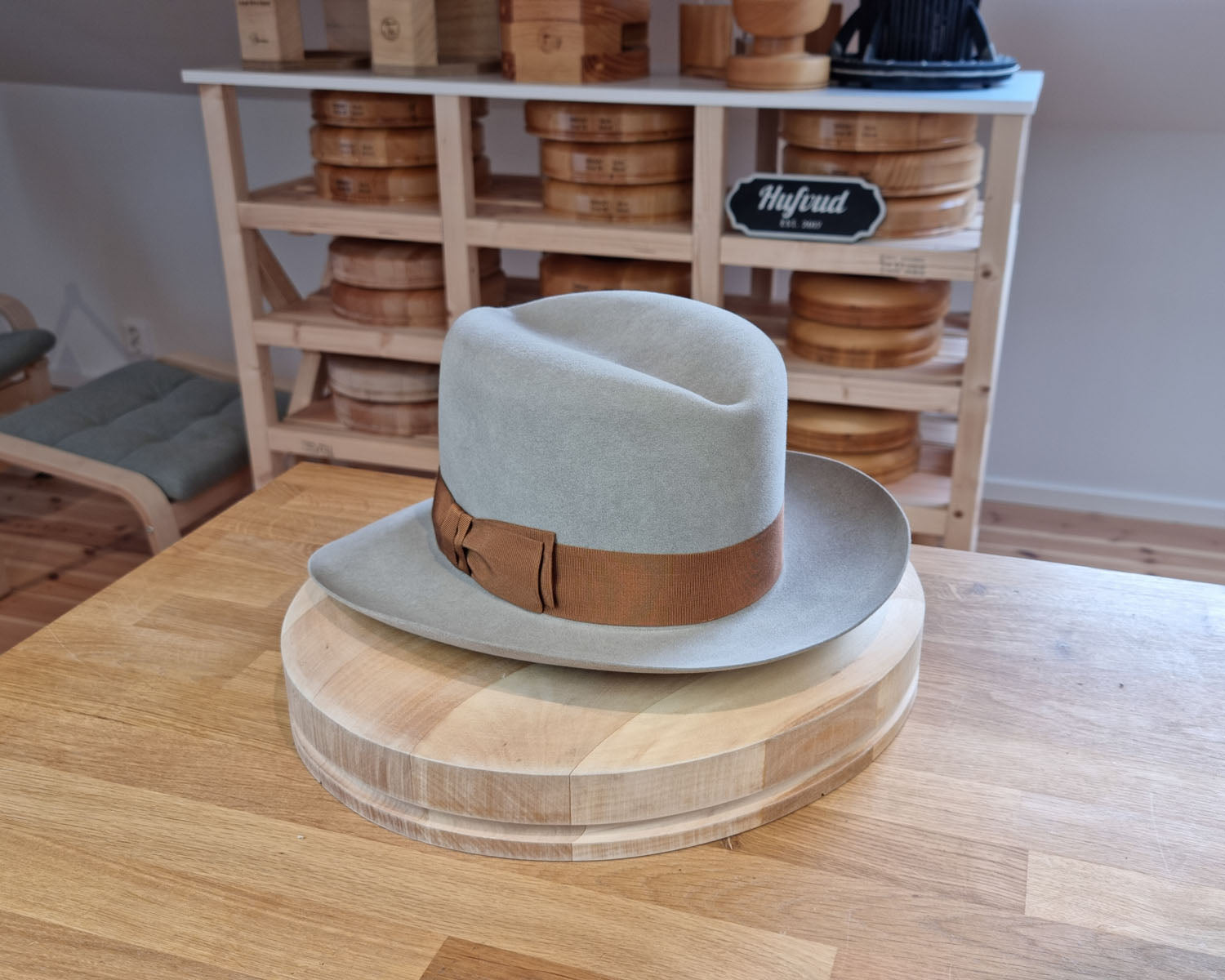 LEIFUR Lucky FEDORA | 50X BEAVER BLEND | DOVE GRAY COLOR | SIZE 61, US 7 5/8