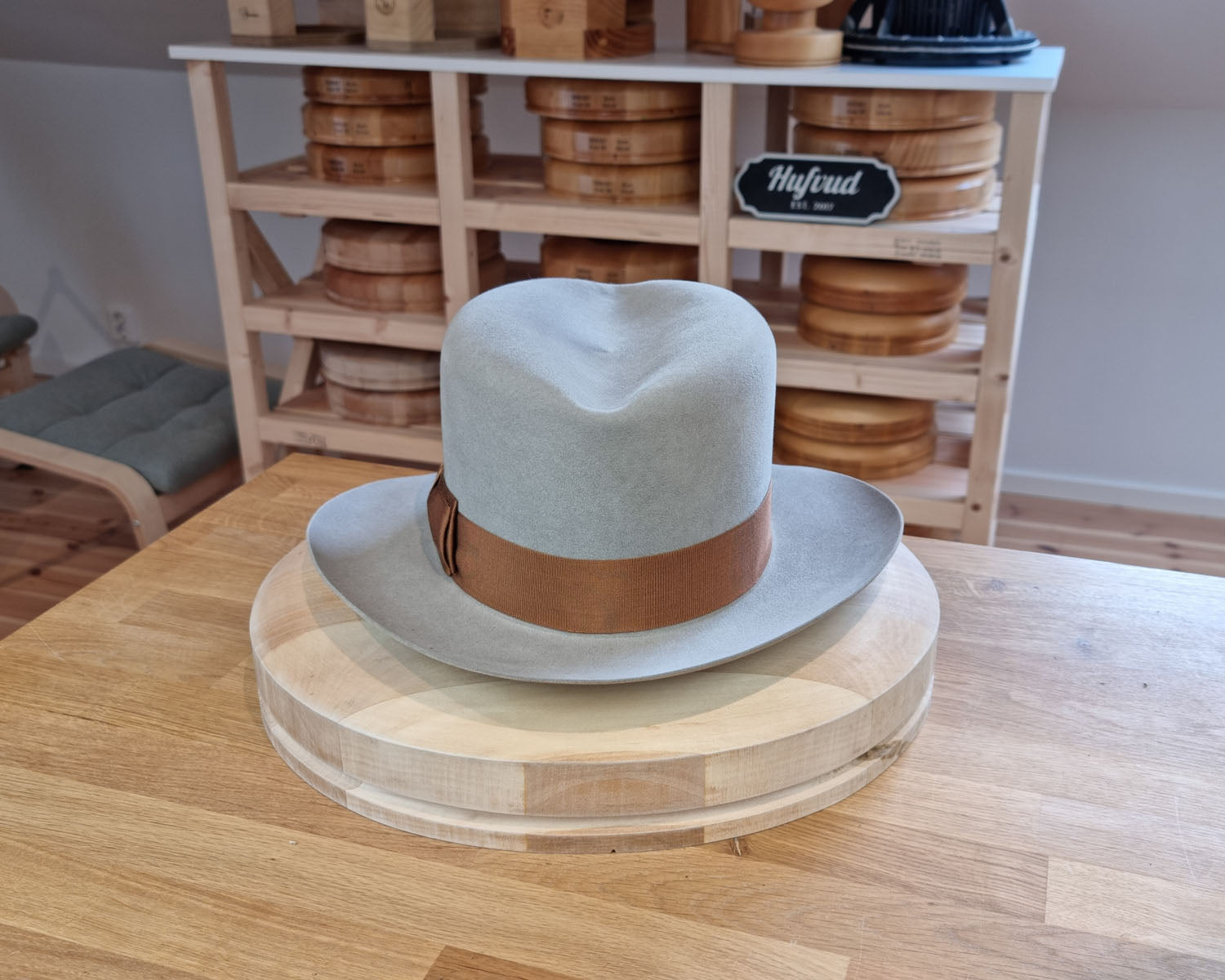 LEIFUR Lucky FEDORA | 50X BEAVER BLEND | DOVE GRAY COLOR | SIZE 61, US 7 5/8