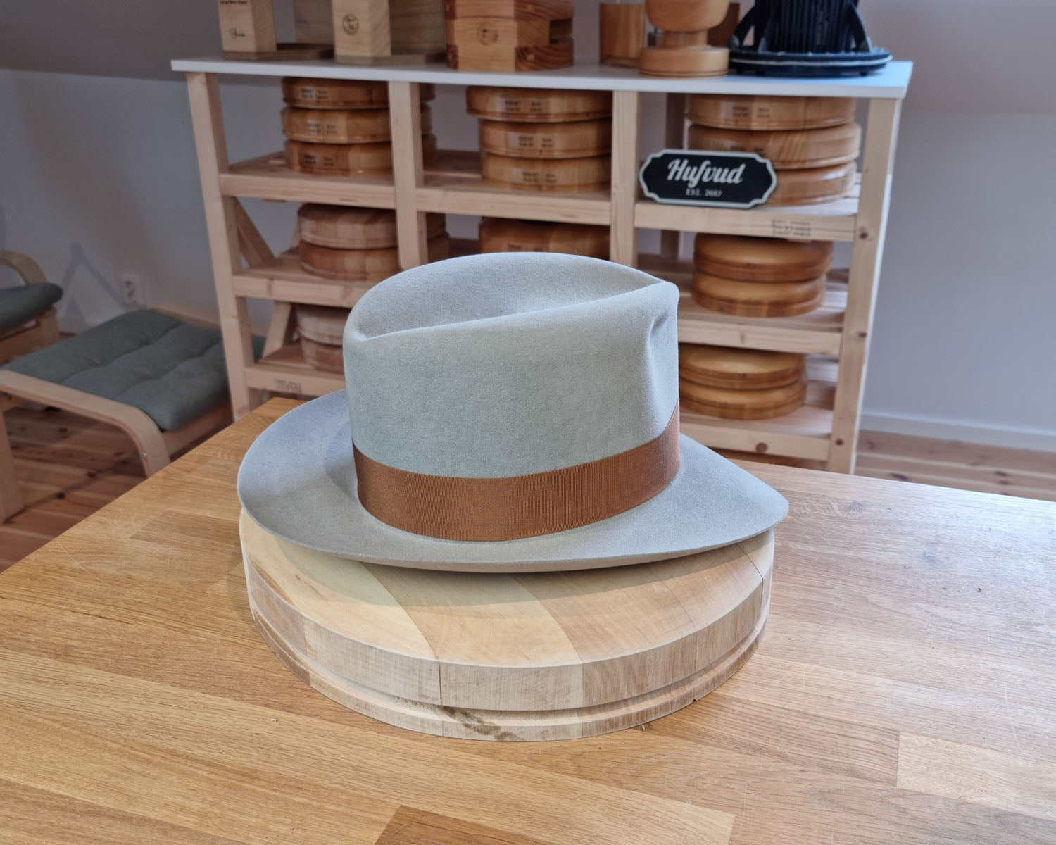 LEIFUR Lucky FEDORA | 50X BEAVER BLEND | DOVE GRAY COLOR | SIZE 61, US 7 5/8