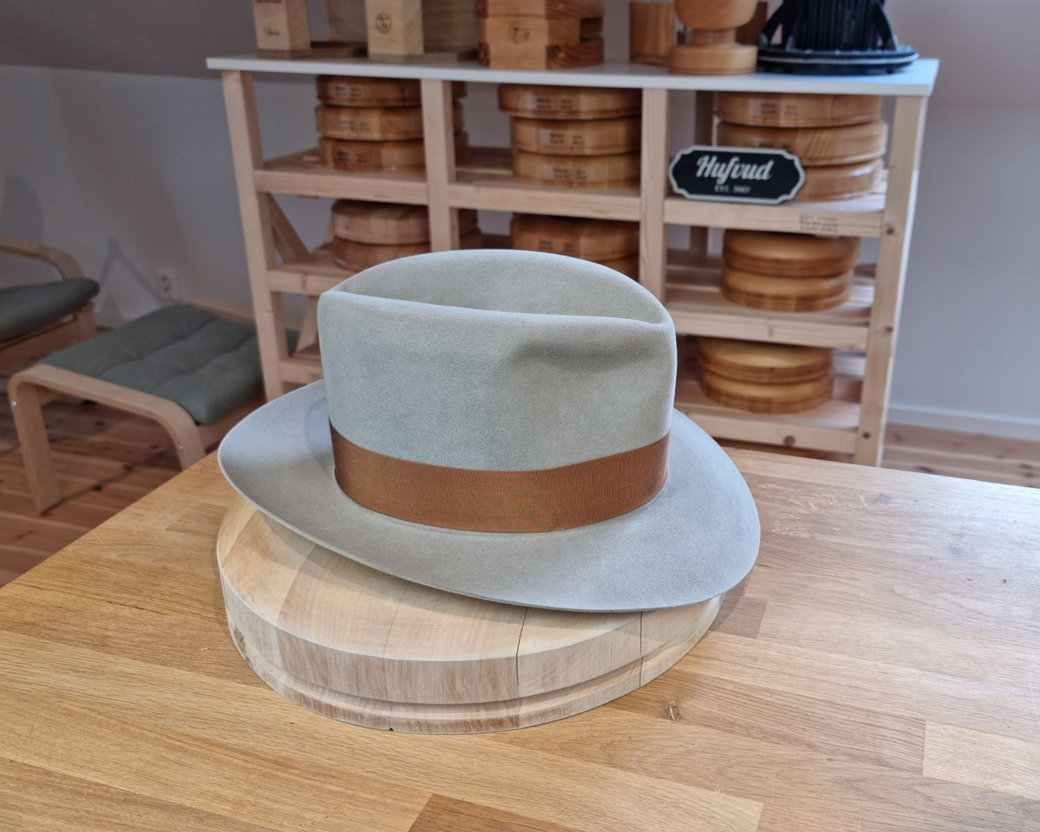 LEIFUR Lucky FEDORA | 50X BEAVER BLEND | DOVE GRAY COLOR | SIZE 61, US 7 5/8
