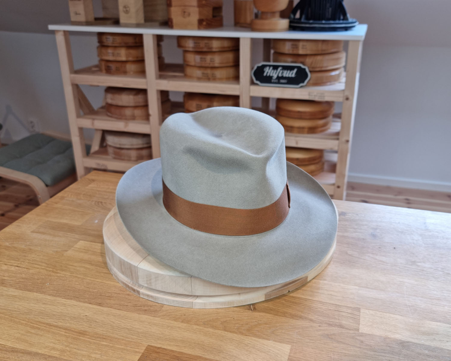 LEIFUR Lucky FEDORA | 50X BEAVER BLEND | DOVE GRAY COLOR | SIZE 61, US 7 5/8