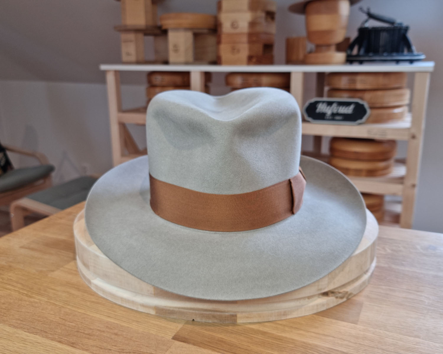 LEIFUR Lucky FEDORA | 50X BEAVER BLEND | DOVE GRAY COLOR | SIZE 61, US 7 5/8