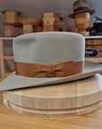 LEIFUR Lucky FEDORA | 50X BEAVER BLEND | DOVE GRAY COLOR | SIZE 61, US 7 5/8