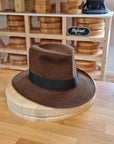 LEIFUR Lucky FEDORA | 50X BEAVER BLEND | SABLE BROWN | SIZE 58, US 7 1/4
