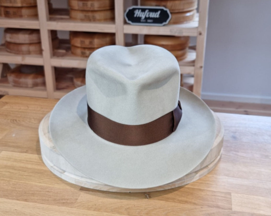 LEIFUR Lucky FEDORA | 100X BEAVER | SILVERBELLY COLOR | SIZE 58, US 7 1/4