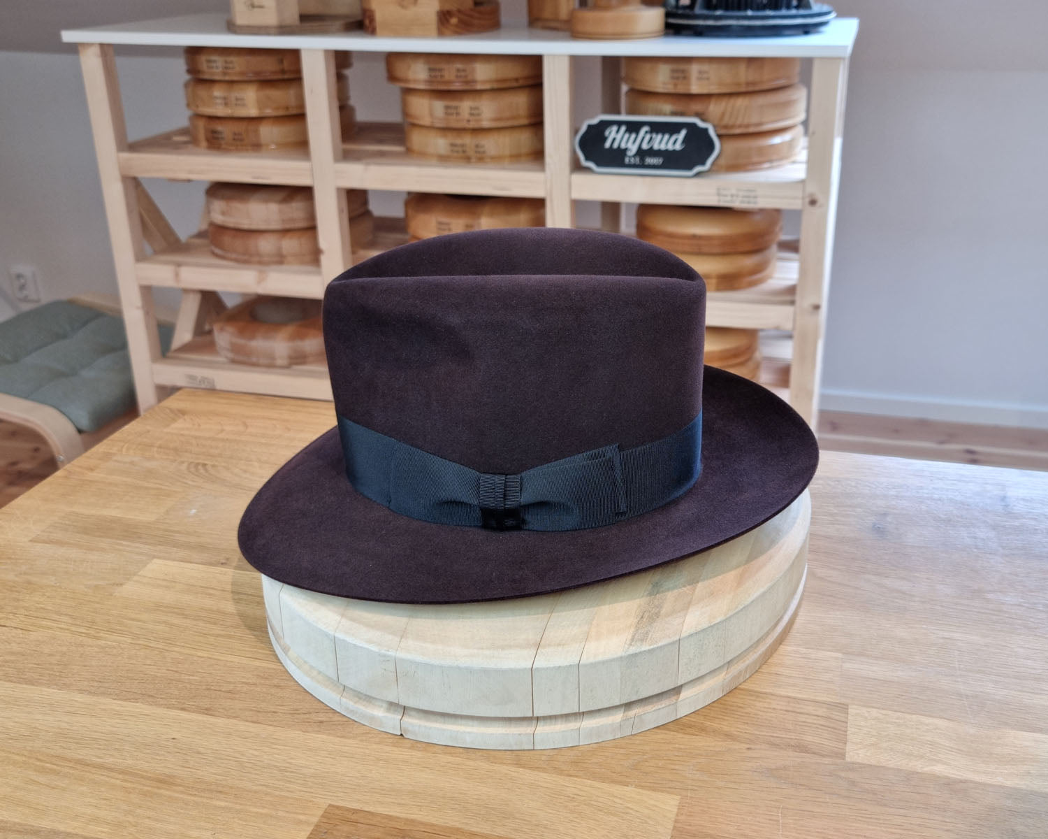 LEIFUR Lucky FEDORA | 100X BEAVER | OXBLOOD COLOR | SIZE 59, US 7 3/8