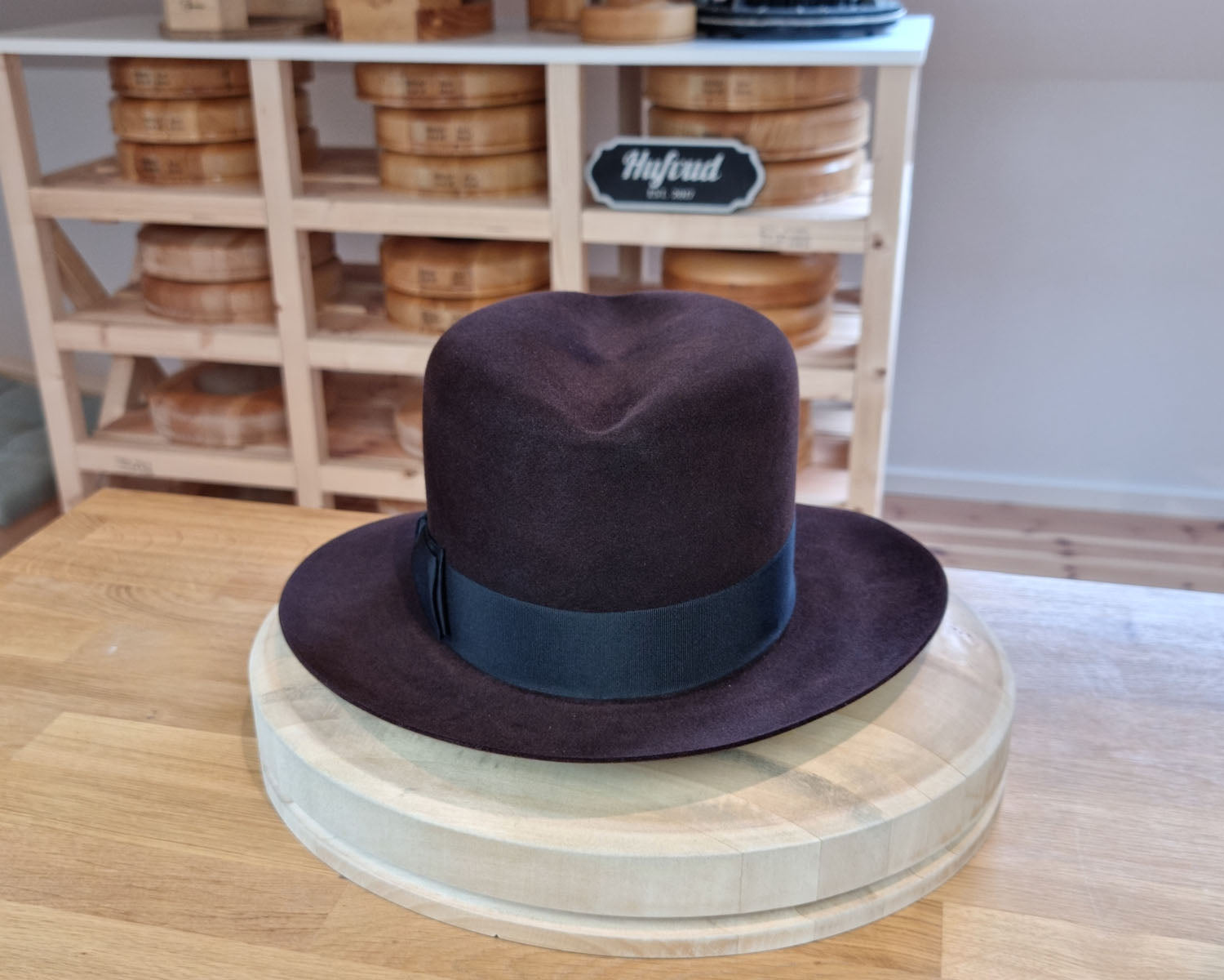 LEIFUR Lucky FEDORA | 100X BEAVER | OXBLOOD COLOR | SIZE 59, US 7 3/8