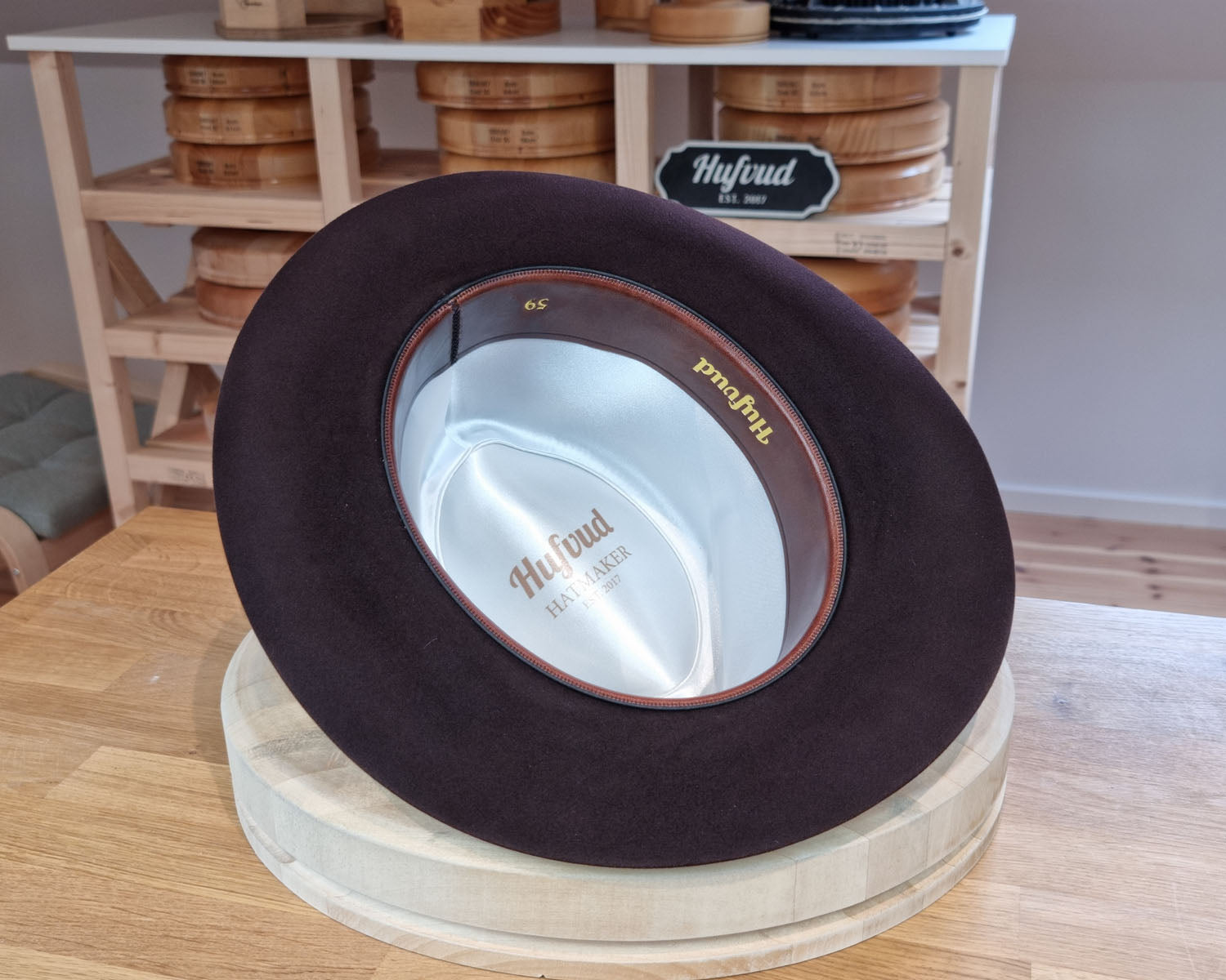 LEIFUR Lucky FEDORA | 100X BEAVER | OXBLOOD COLOR | SIZE 59, US 7 3/8