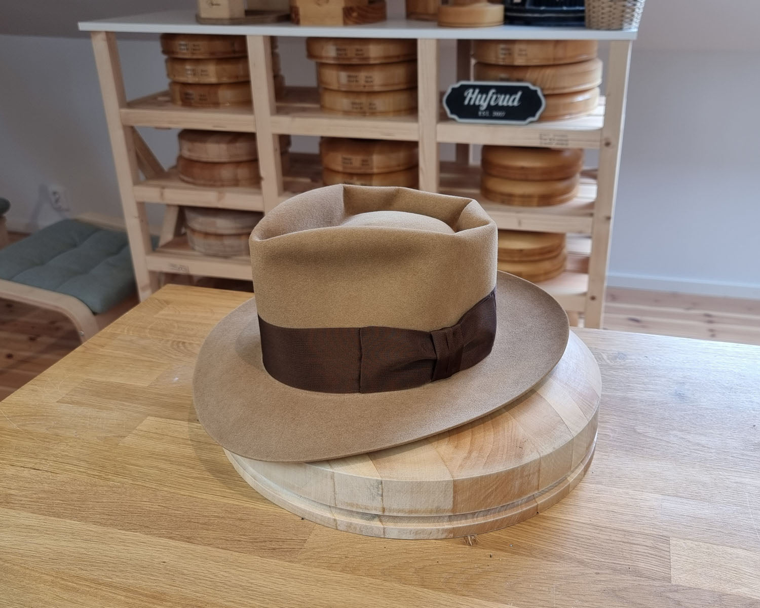 BOGART FEDORA | 50X BEAVER BLEND | CAMEL COLOR |  SIZE 56, US 7