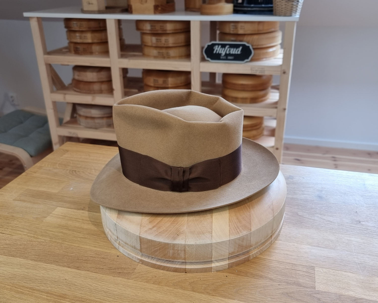 BOGART FEDORA | 50X BEAVER BLEND | CAMEL COLOR |  SIZE 56, US 7