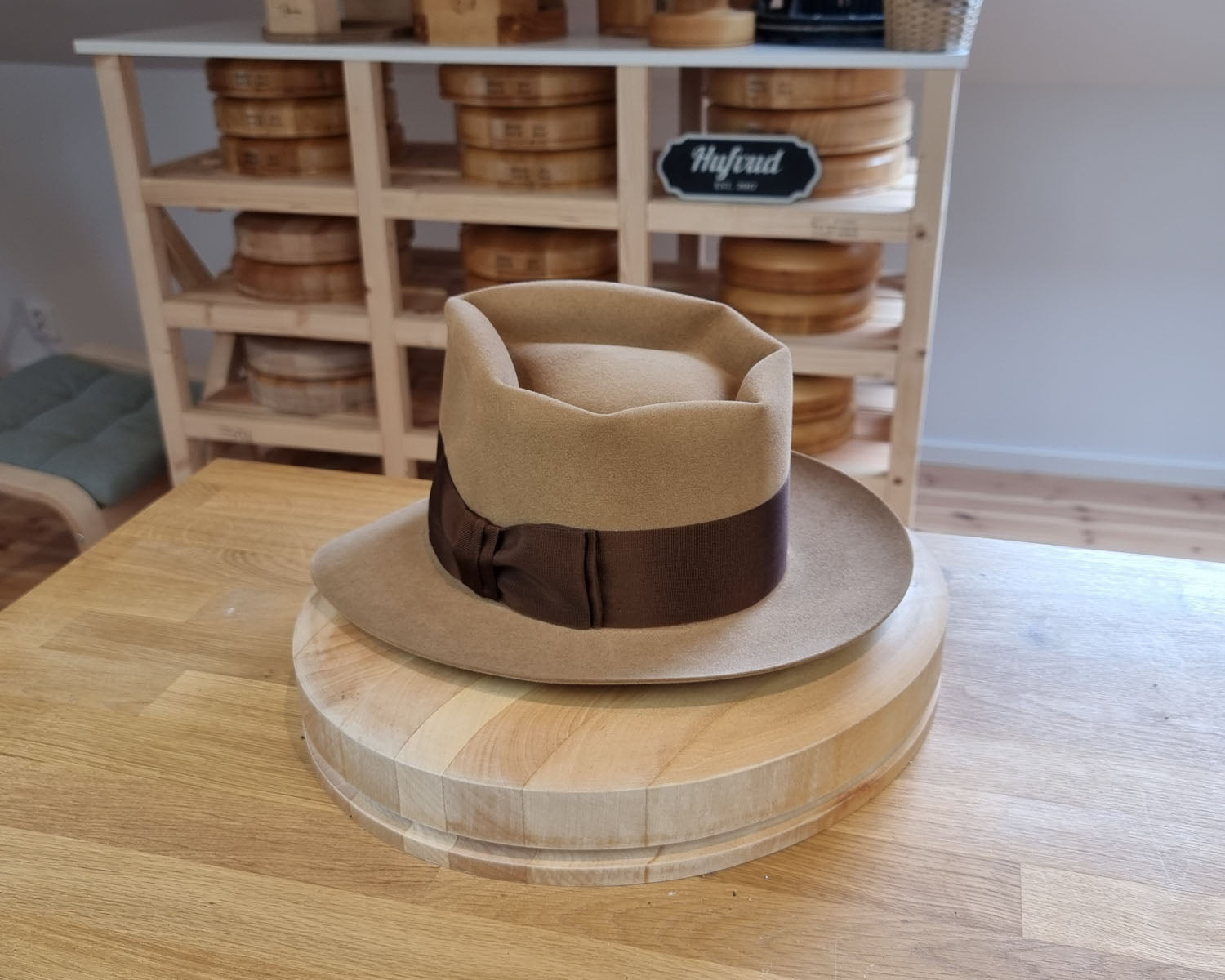 BOGART FEDORA | 50X BEAVER BLEND | CAMEL COLOR |  SIZE 56, US 7
