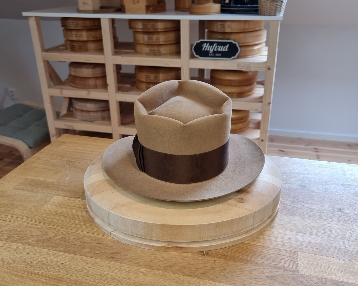 BOGART FEDORA | 50X BEAVER BLEND | CAMEL COLOR |  SIZE 56, US 7
