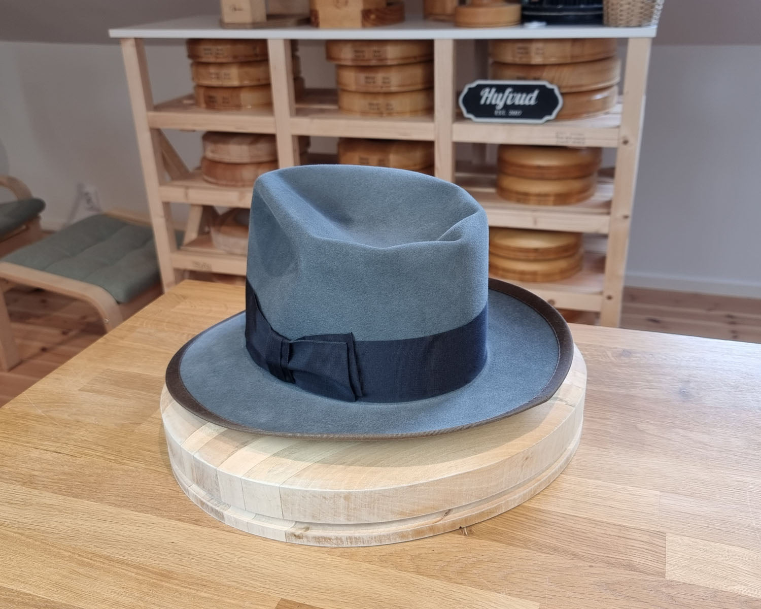 WHIPPET FEDORA | 100X BEAVER | EMERALD GRAY COLOR | SIZE 60, US 7 1/2