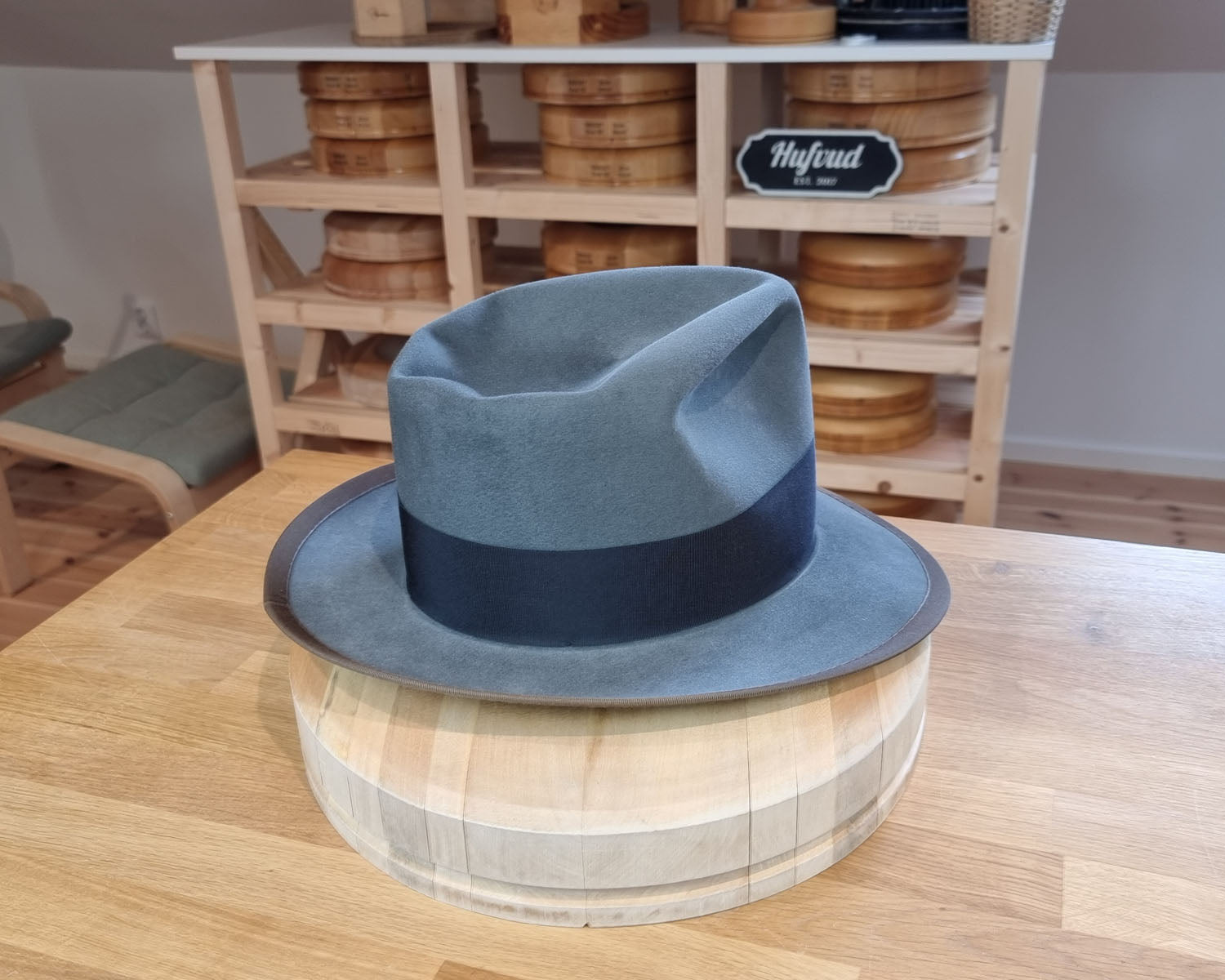 WHIPPET FEDORA | 100X BEAVER | EMERALD GRAY COLOR | SIZE 60, US 7 1/2