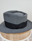 BOGART FEDORA | 50X BEAVER BLEND | EMERALD GRAY COLOR | SIZE 56, US 7