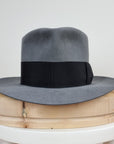 BOGART FEDORA | 50X BEAVER BLEND | EMERALD GRAY COLOR | SIZE 56, US 7