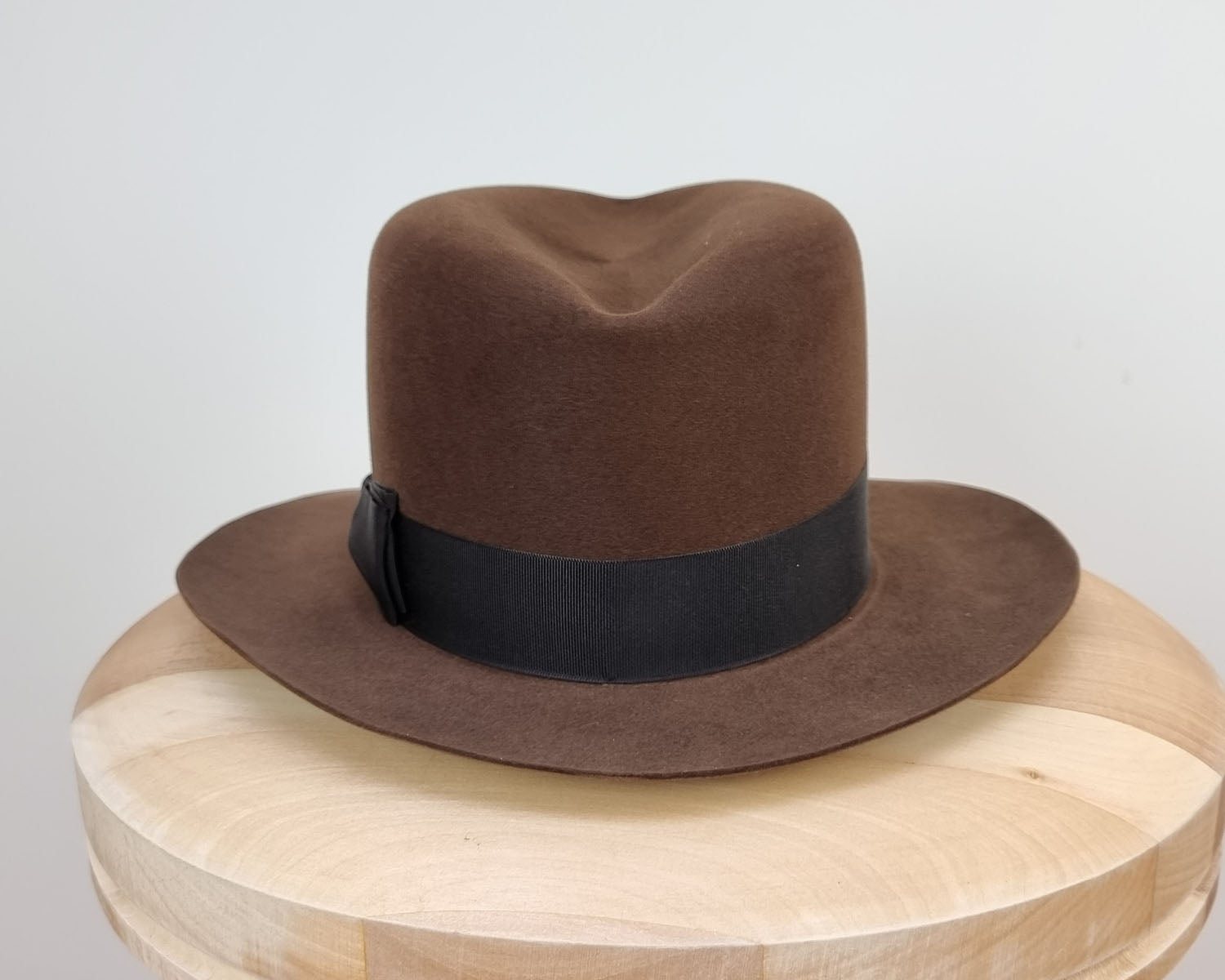 LEIFUR Lucky FEDORA | 100X BEAVER | SABLE BROWN | SIZE 58, US 7 1/4