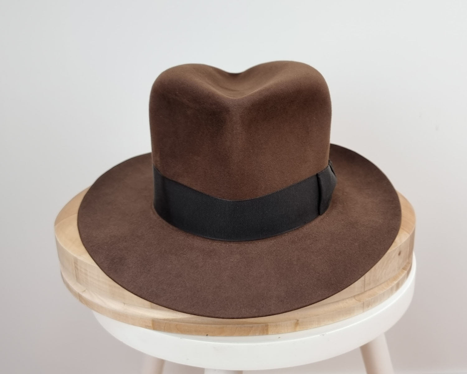 LEIFUR Lucky FEDORA | 100X BEAVER | SABLE BROWN | SIZE 58, US 7 1/4