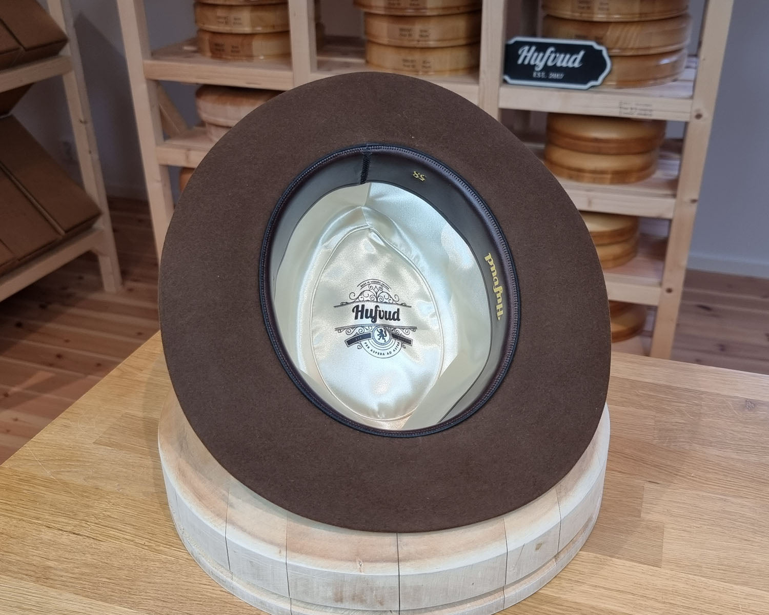 LEIFUR Lucky FEDORA | RABBIT & HARE DELUXE BLEND | SABLE BROWN | SIZE 58, US 7 1/4