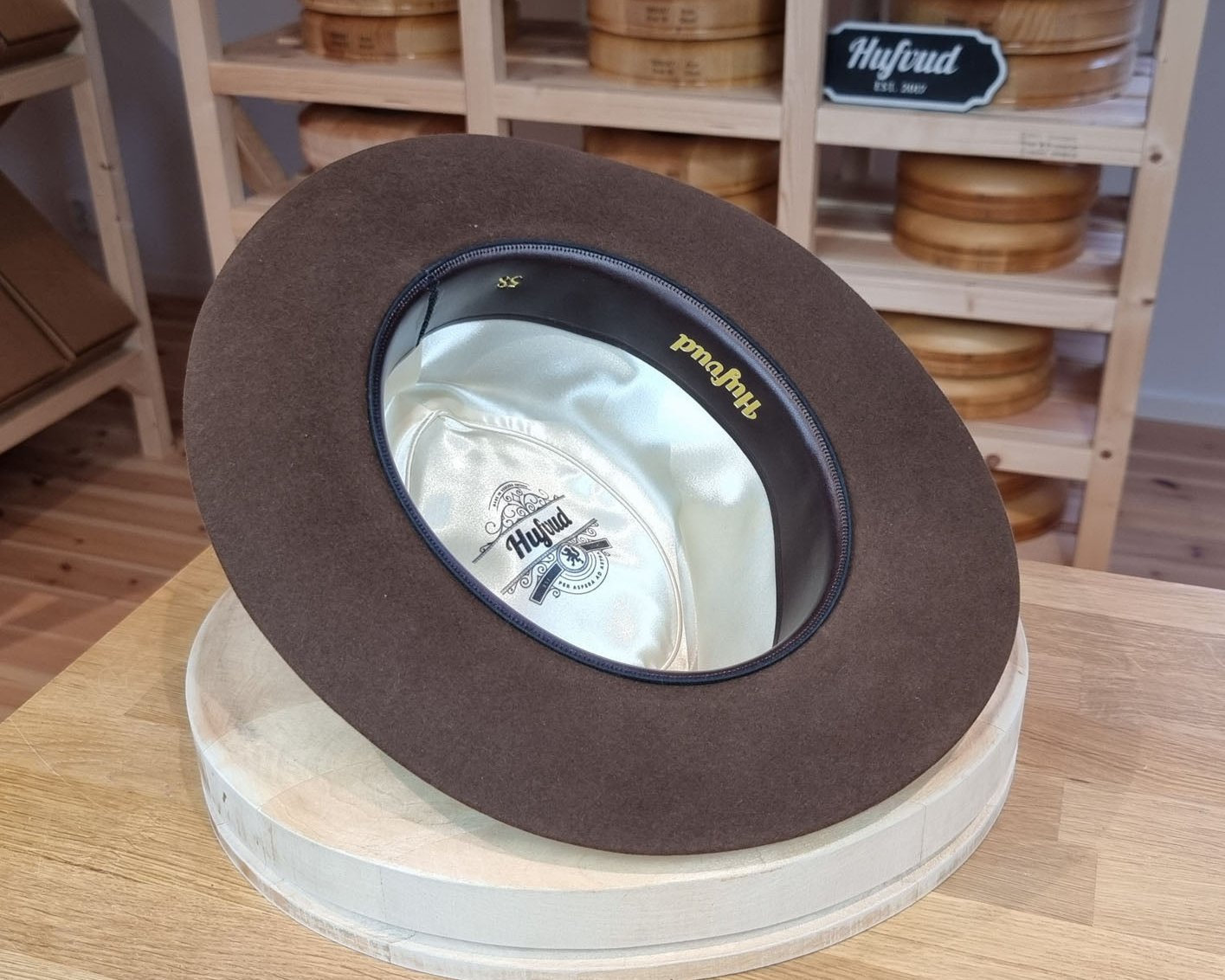 LEIFUR Lucky FEDORA | RABBIT & HARE DELUXE BLEND | SABLE BROWN | SIZE 58, US 7 1/4