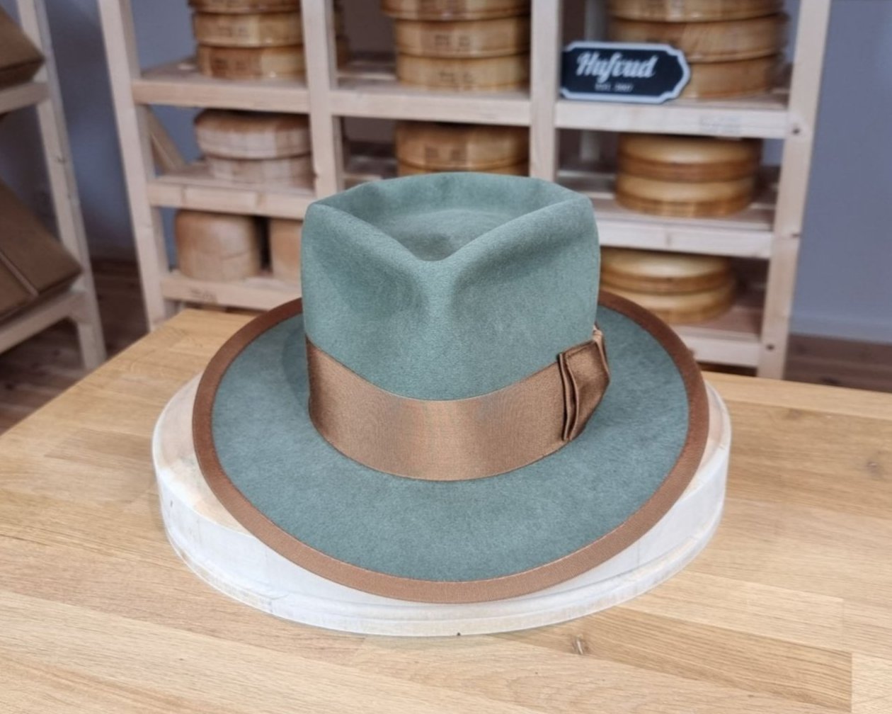 WHIPPET FEDORA | 50X BEAVER BLEND | SAGE COLOR | SIZE 58, US 7 1/4