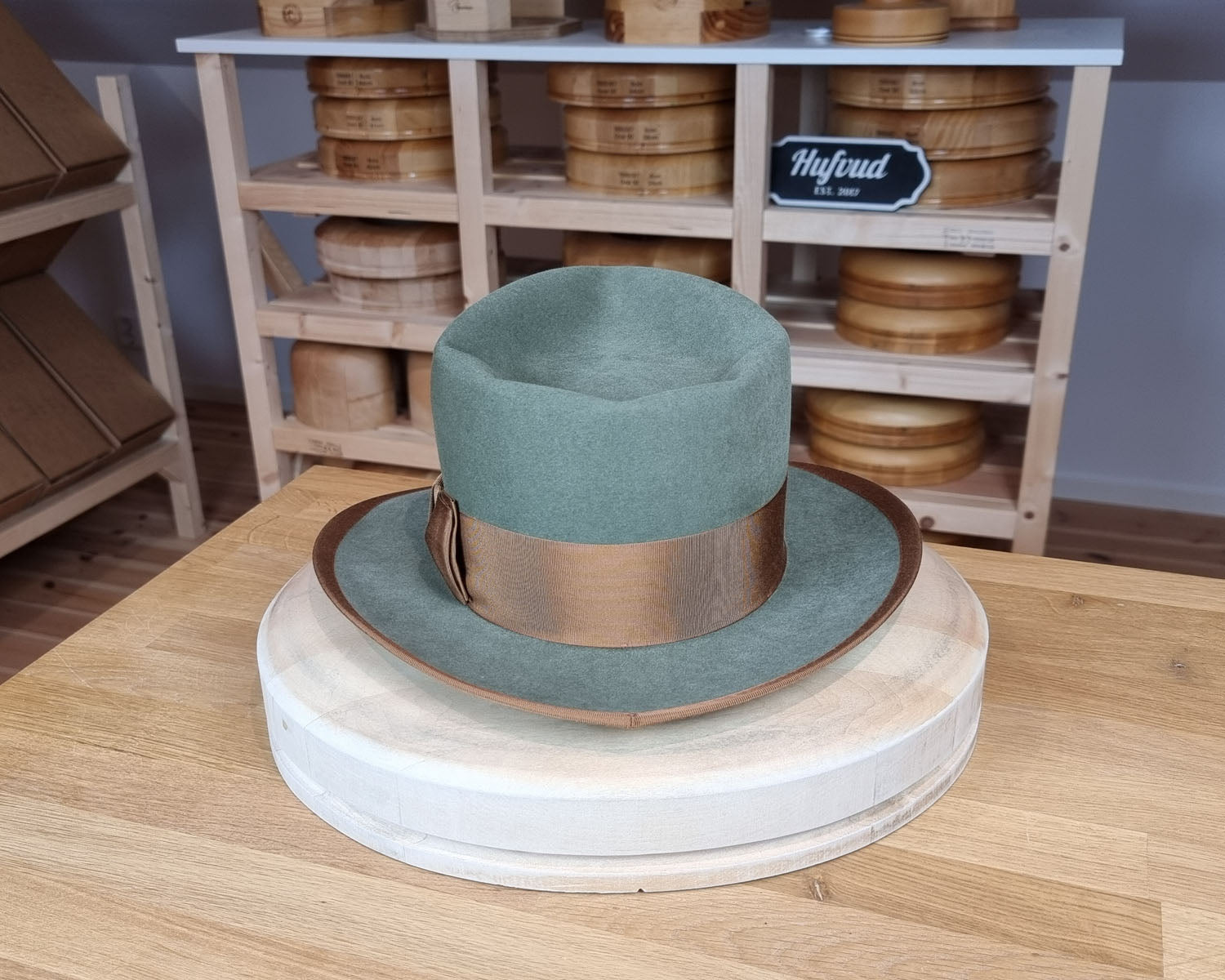 WHIPPET FEDORA | 50X BEAVER BLEND | SAGE COLOR | SIZE 58, US 7 1/4