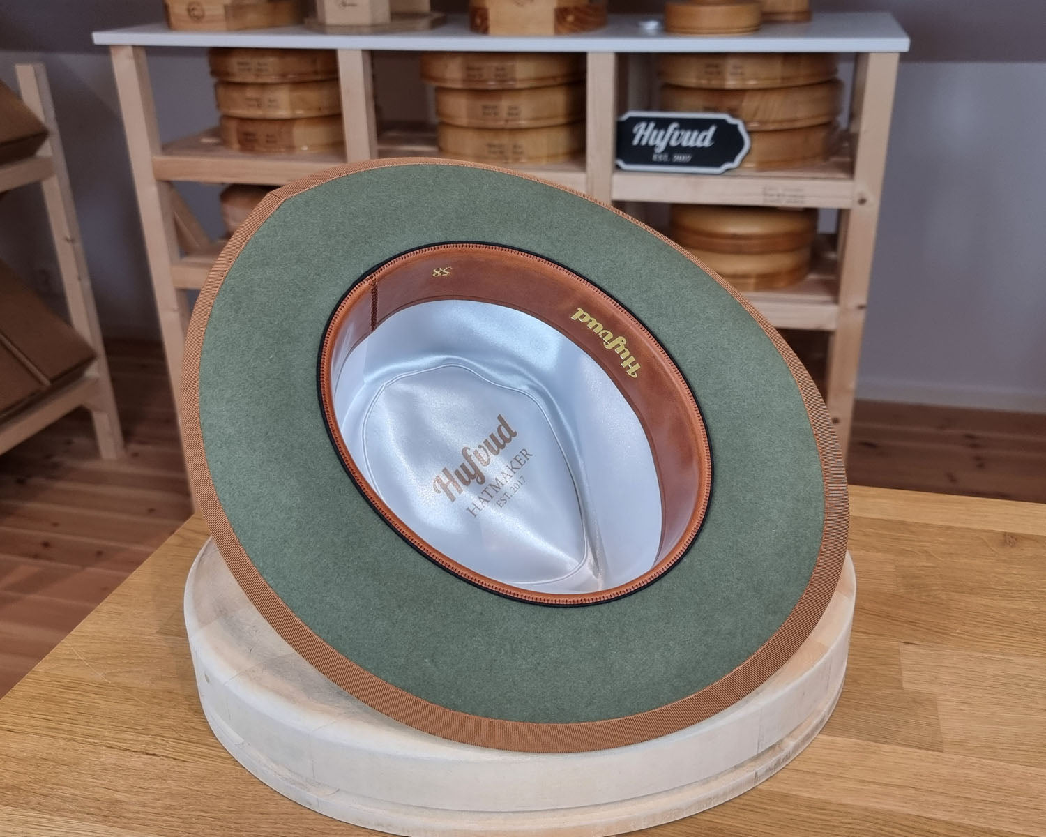 WHIPPET FEDORA | 50X BEAVER BLEND | SAGE COLOR | SIZE 58, US 7 1/4