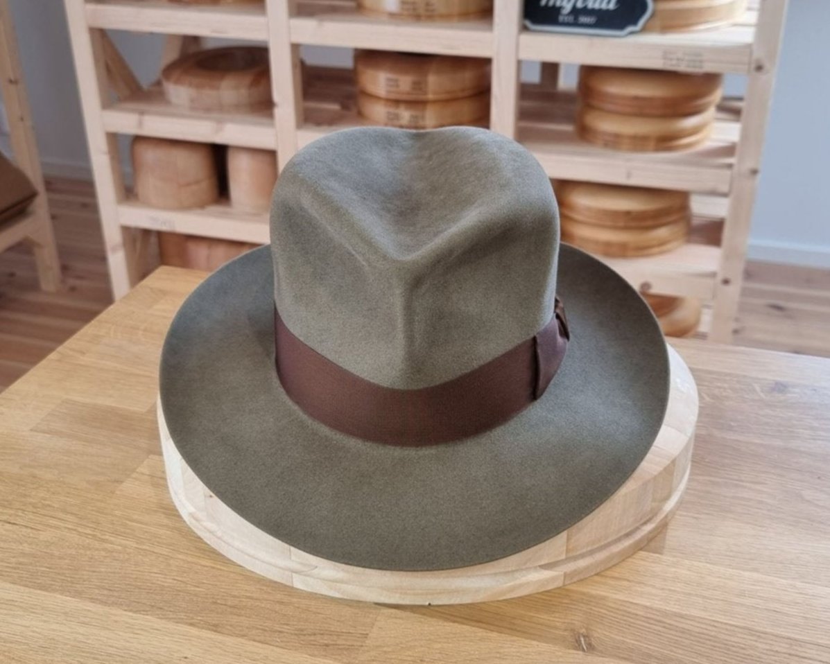 LEIFUR Adventure FEDORA | BEAVER FIFTY WESTERN FELT | PECAN COLOR | SIZE 59, US 7 3/8