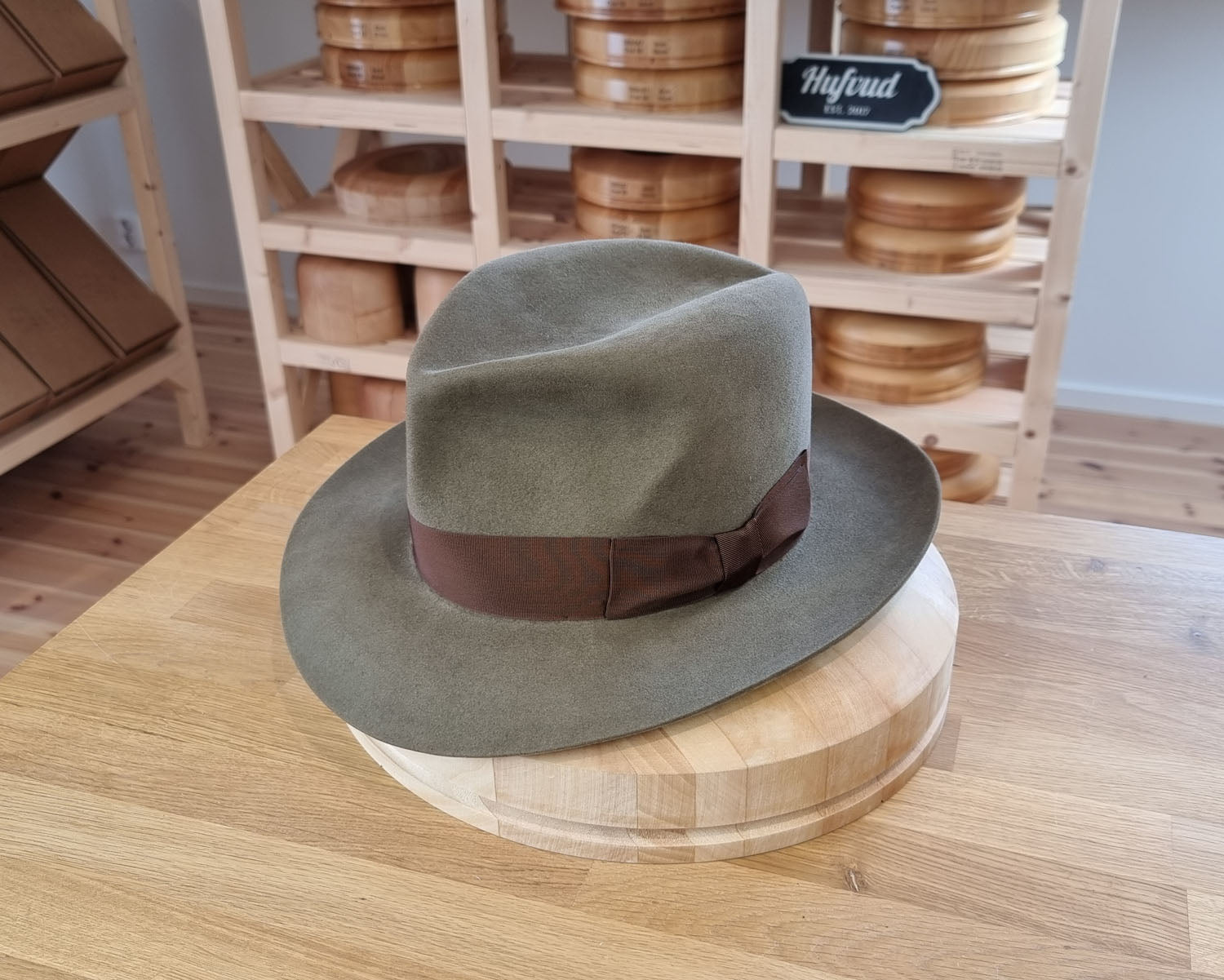 LEIFUR Adventure FEDORA | BEAVER FIFTY WESTERN FELT | PECAN COLOR | SIZE 59, US 7 3/8