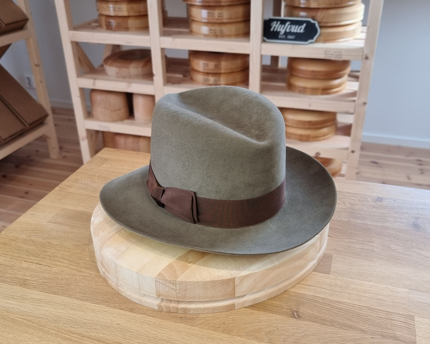 LEIFUR Adventure FEDORA | BEAVER FIFTY WESTERN FELT | PECAN COLOR | SIZE 59, US 7 3/8