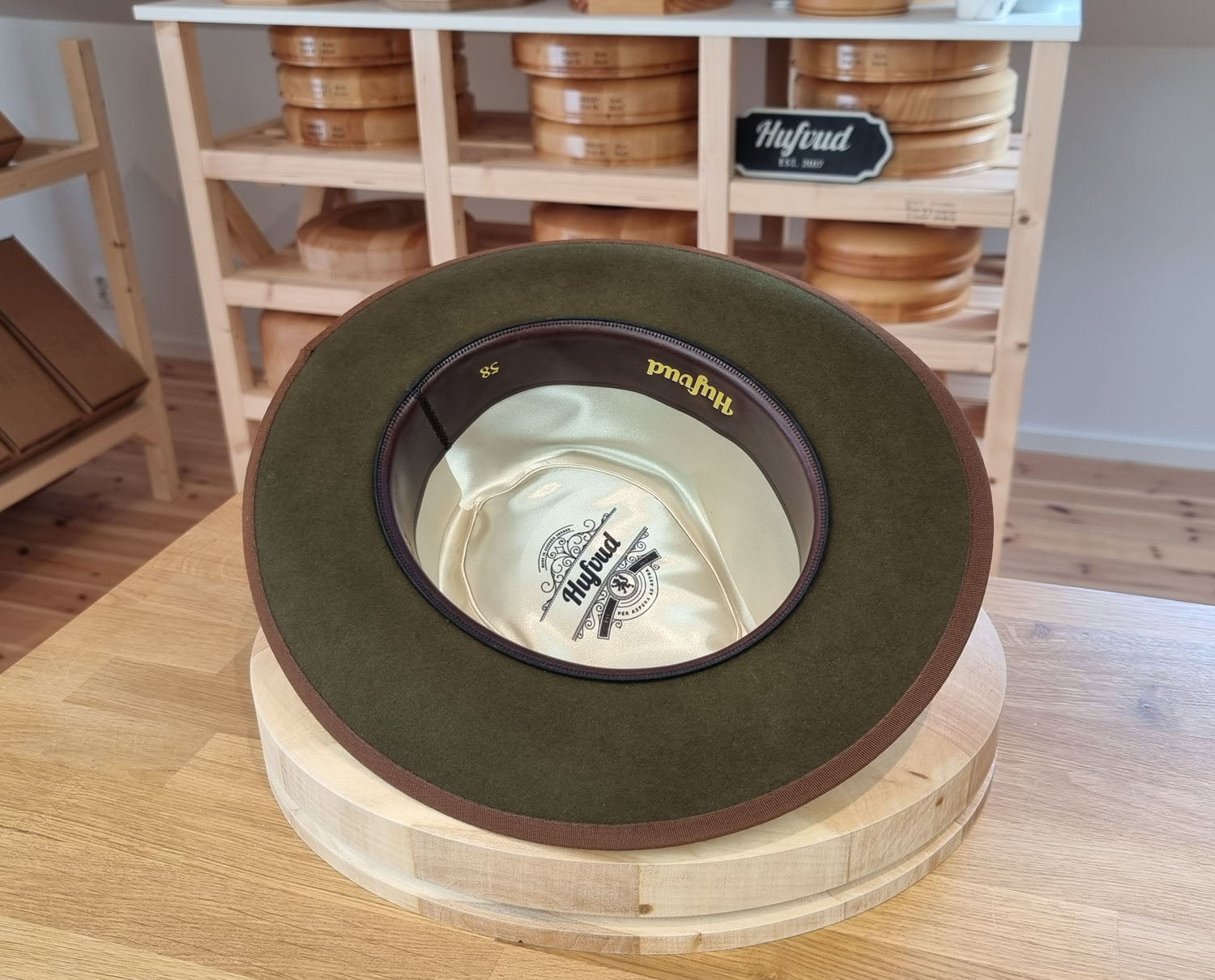 WHIPPET FEDORA | 100X BEAVER | MOSS GREEN COLOR | SIZE 58, US 7 1/4