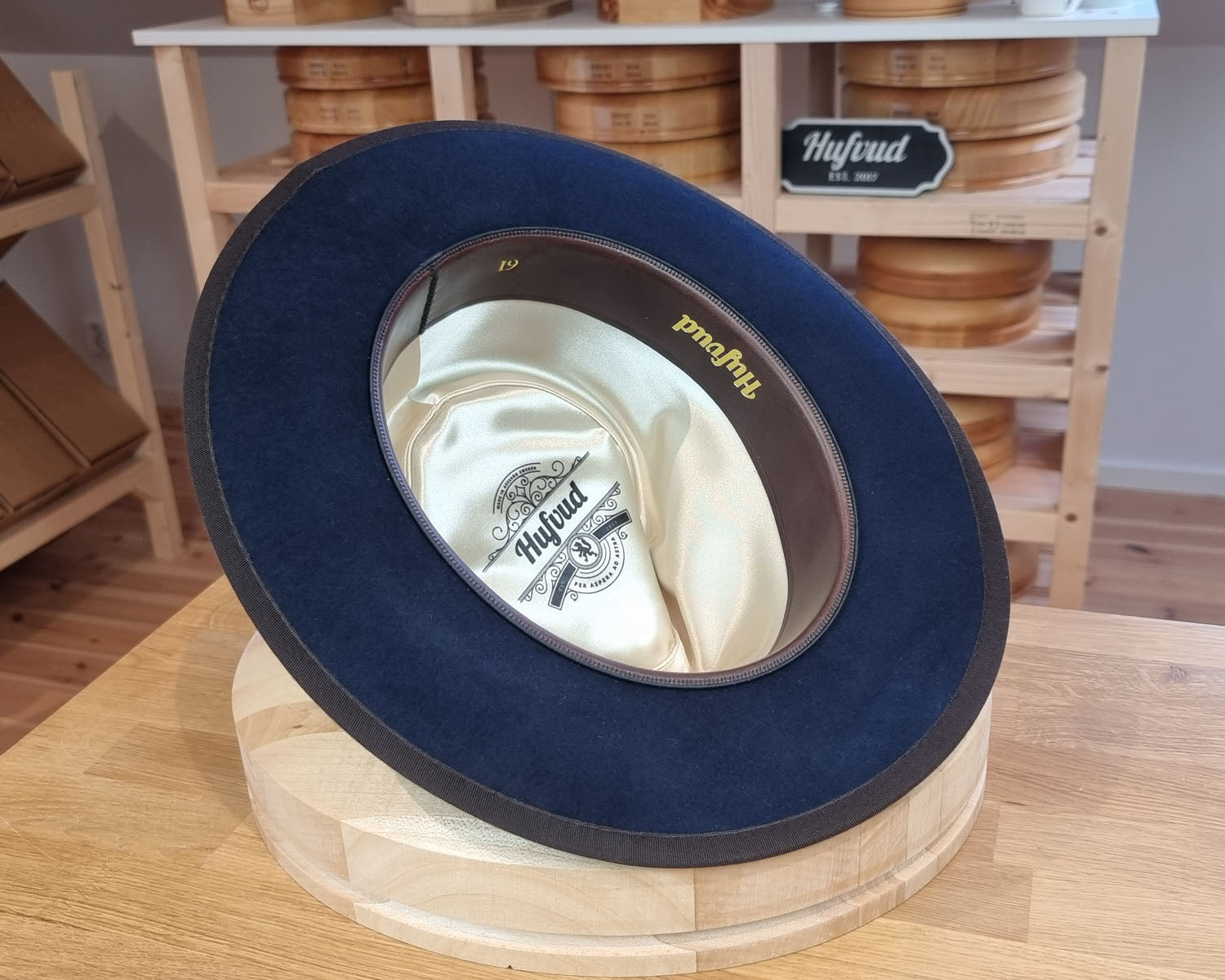 BOGART Maltese Falcon FEDORA | 100X NUTRIA | MIDNIGHT BLUE | SIZE 61, US 7 5/8