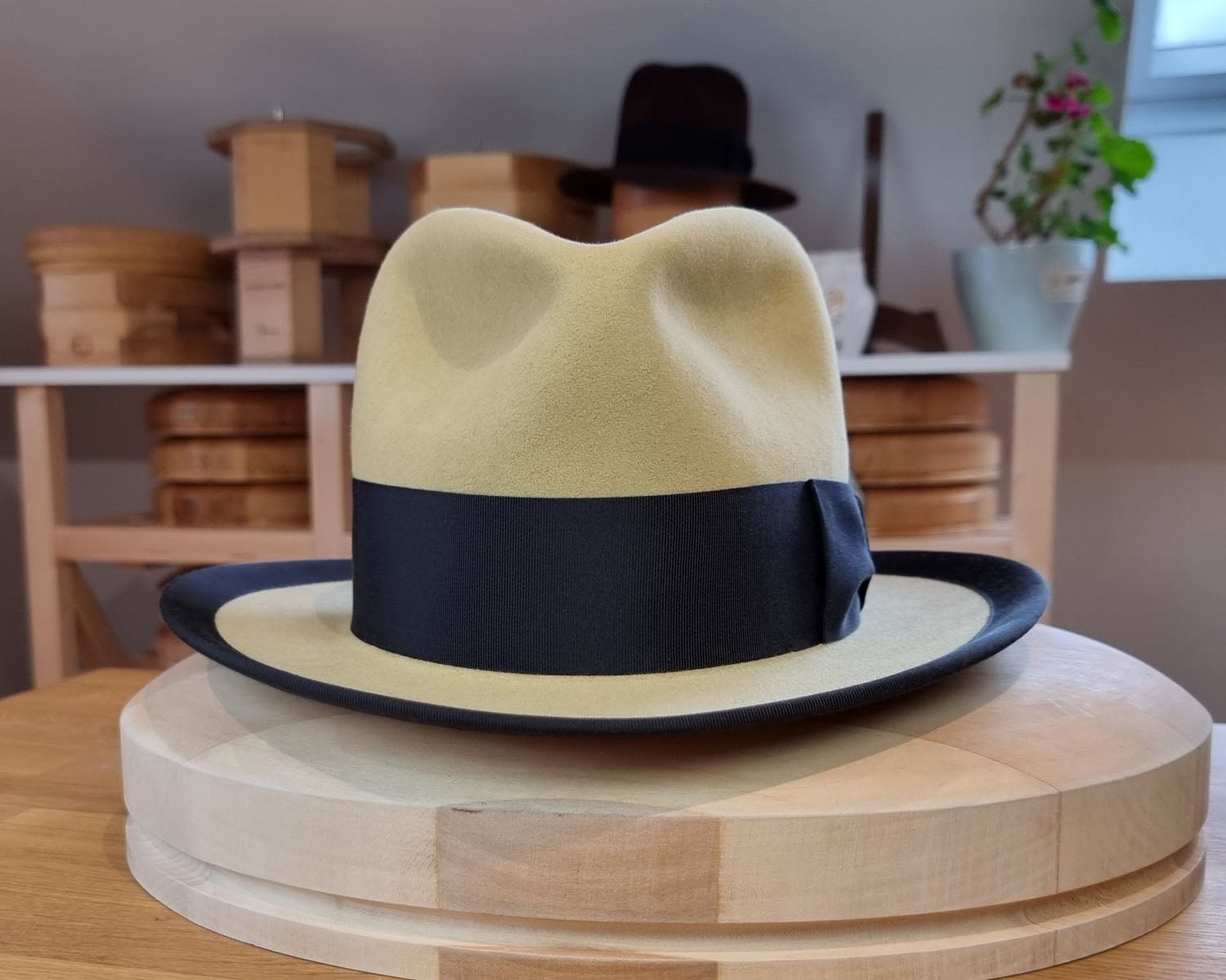 CAGNEY FEDORA | 100X NUTRIA | SUNSHINE COLOR | SIZE 58, US 7 1/4