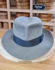 LEIFUR Adventure FEDORA | RABBIT DELUXE WESTERN FELT | ASH GRAY COLOR | SIZE 60, US 7 1/2