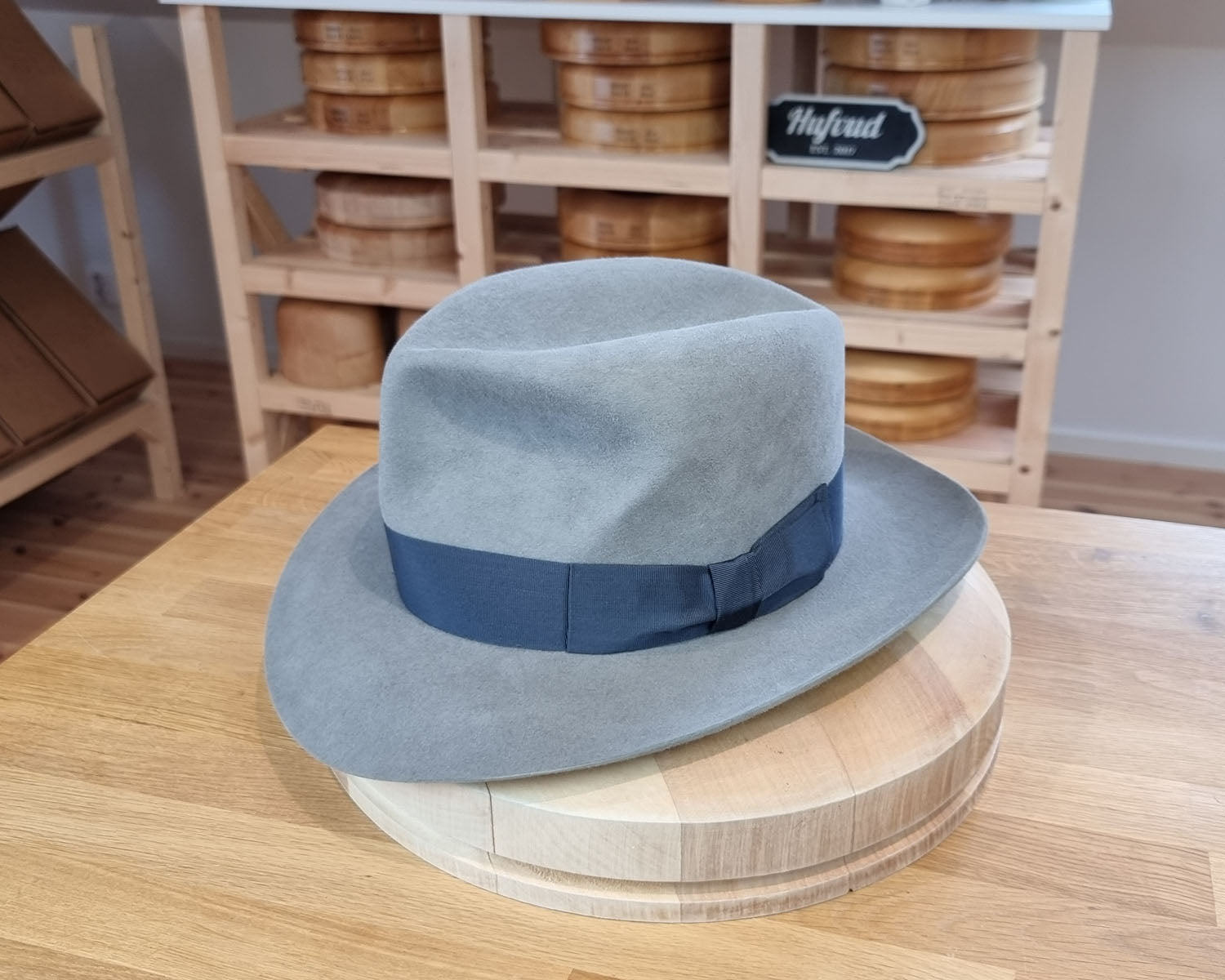 LEIFUR Adventure FEDORA | RABBIT DELUXE WESTERN FELT | ASH GRAY COLOR | SIZE 60, US 7 1/2