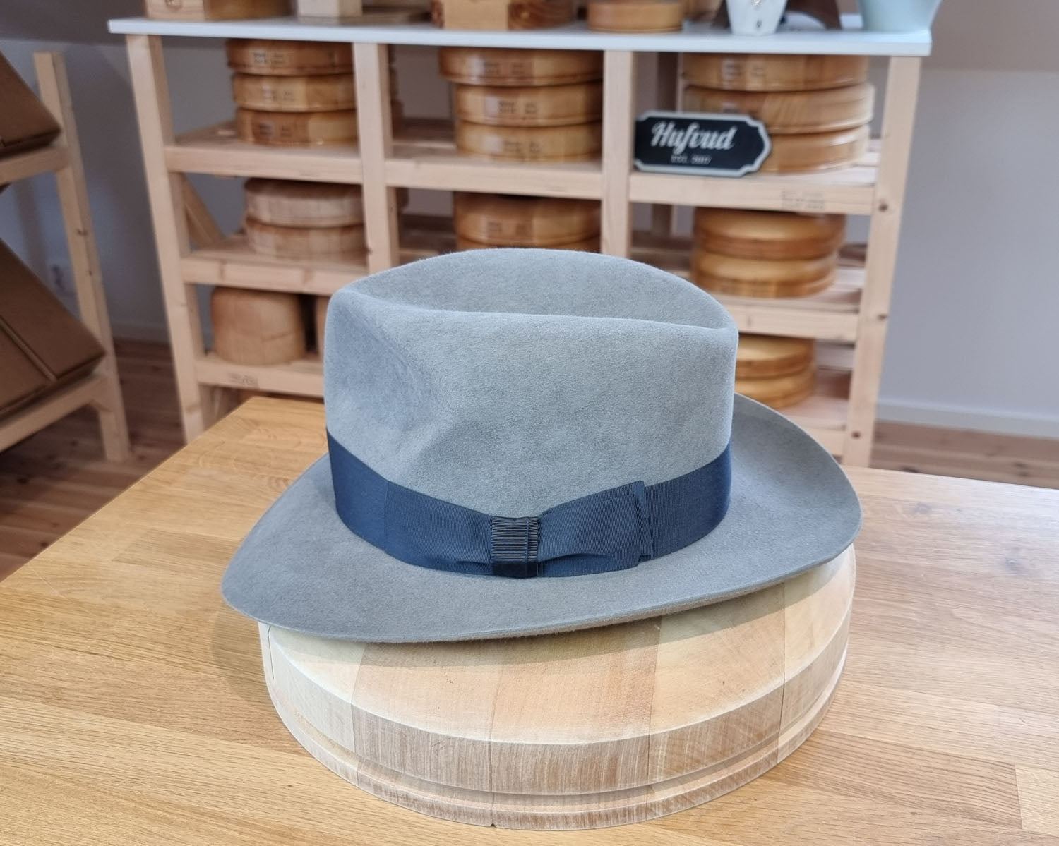 LEIFUR Adventure FEDORA | RABBIT DELUXE WESTERN FELT | ASH GRAY COLOR | SIZE 60, US 7 1/2