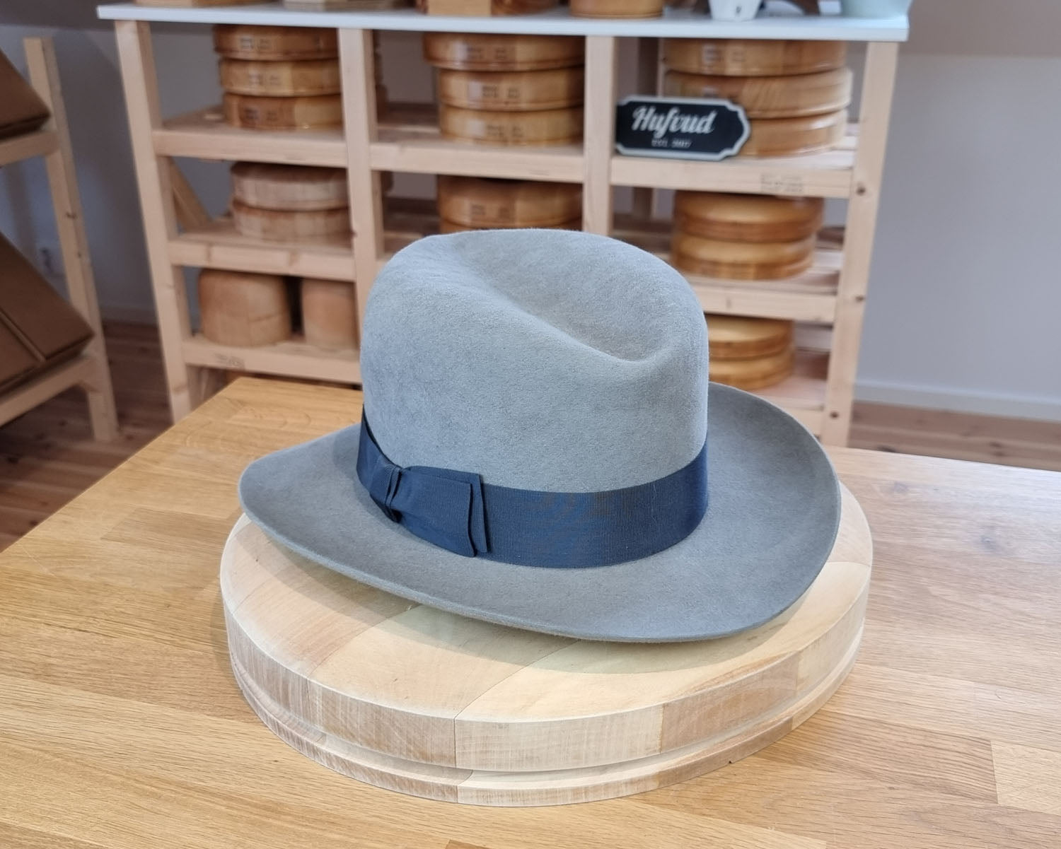 LEIFUR Adventure FEDORA | RABBIT DELUXE WESTERN FELT | ASH GRAY COLOR | SIZE 60, US 7 1/2