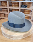 LEIFUR Adventure FEDORA | RABBIT DELUXE WESTERN FELT | ASH GRAY COLOR | SIZE 60, US 7 1/2