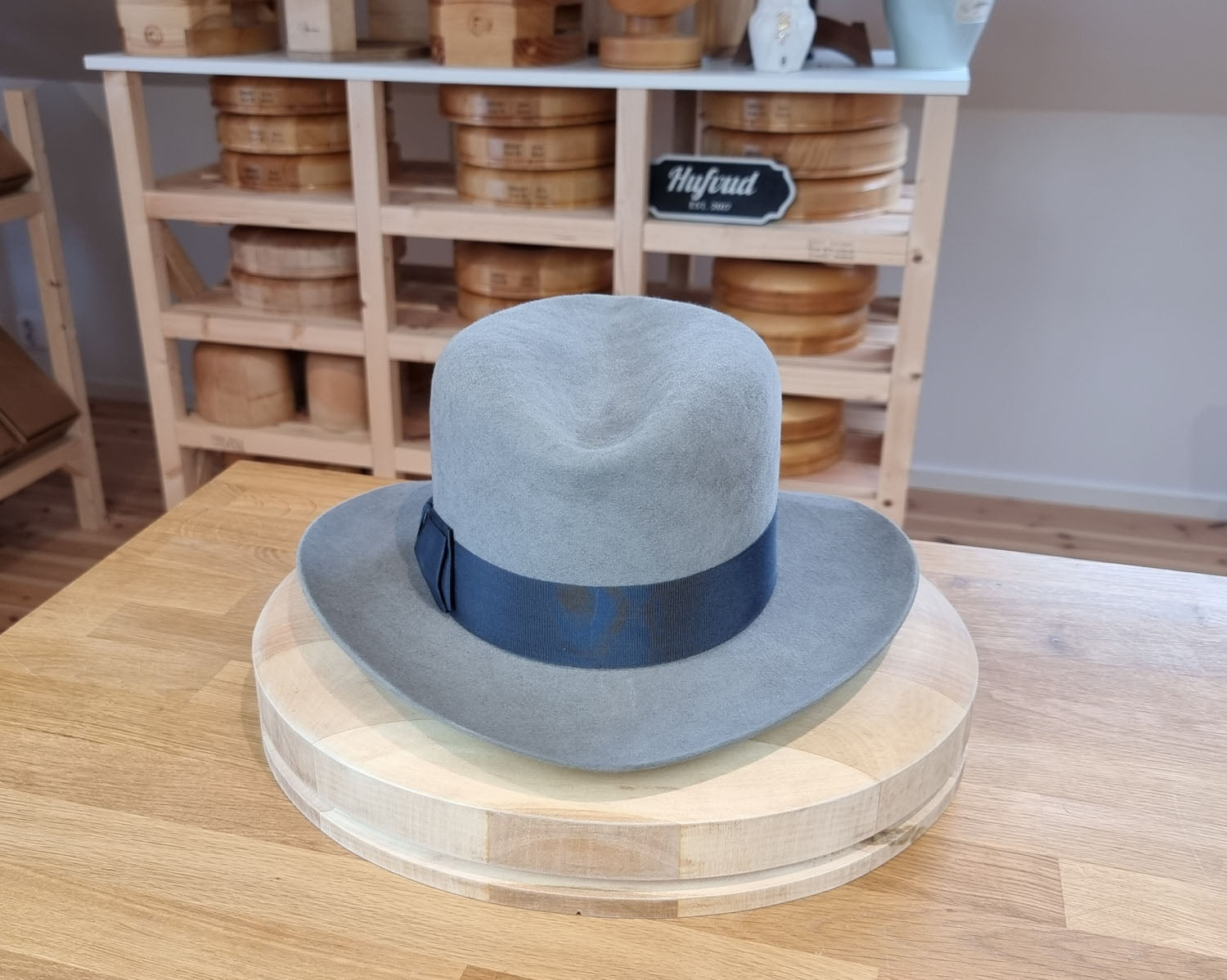LEIFUR Adventure FEDORA | RABBIT DELUXE WESTERN FELT | ASH GRAY COLOR | SIZE 60, US 7 1/2