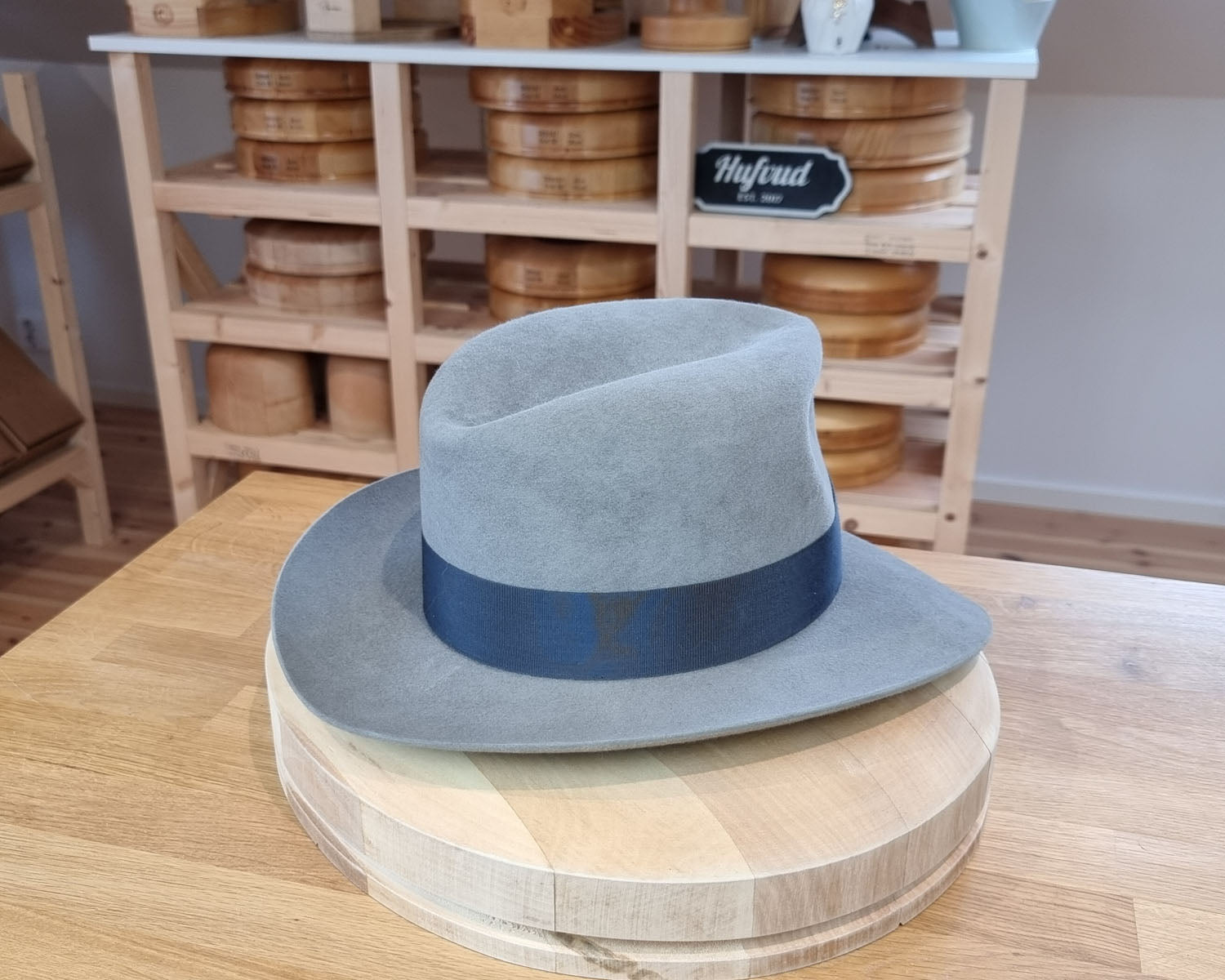 LEIFUR Adventure FEDORA | RABBIT DELUXE WESTERN FELT | ASH GRAY COLOR | SIZE 60, US 7 1/2