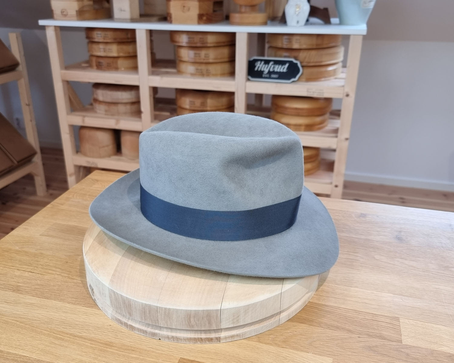 LEIFUR Adventure FEDORA | RABBIT DELUXE WESTERN FELT | ASH GRAY COLOR | SIZE 60, US 7 1/2