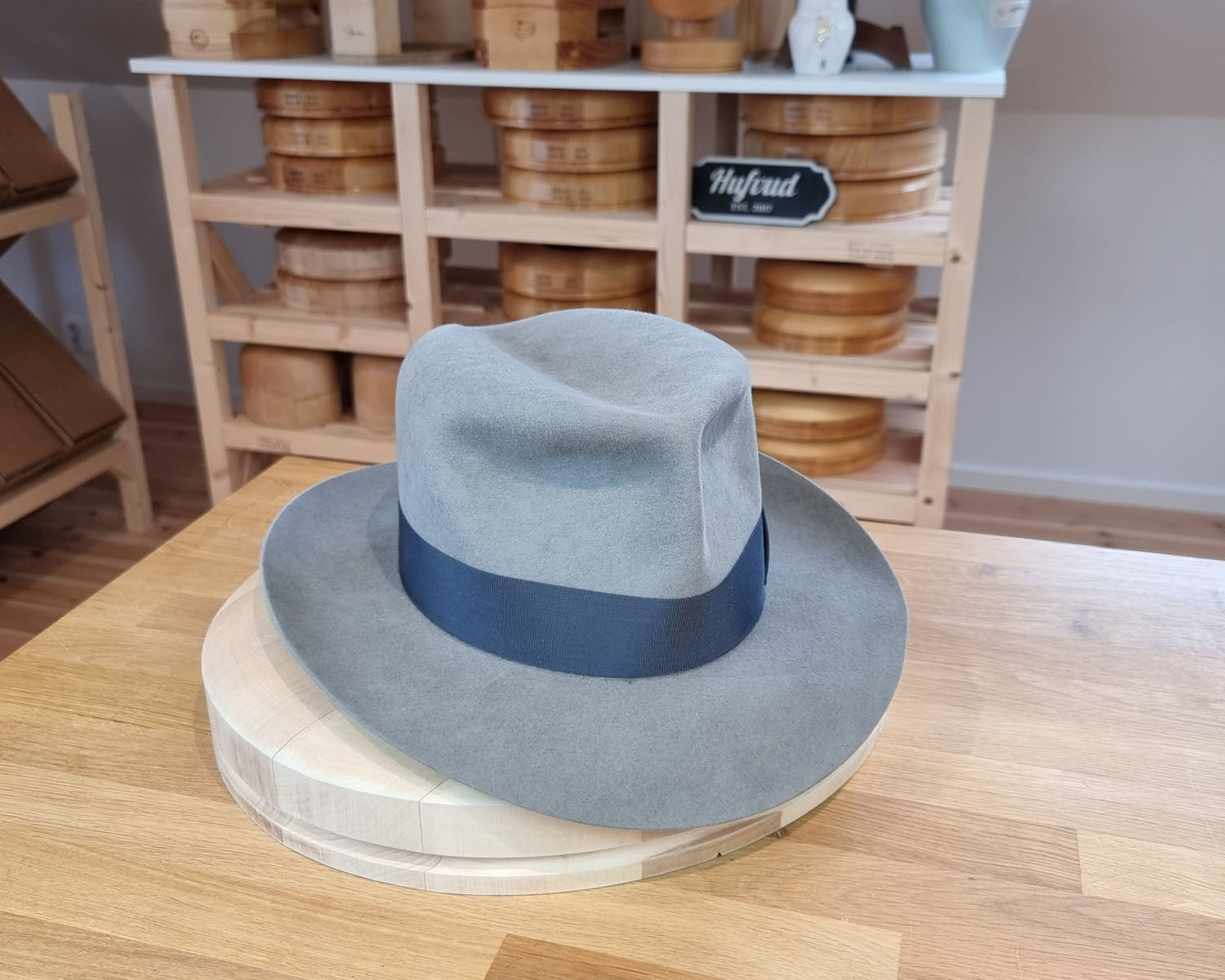 LEIFUR Adventure FEDORA | RABBIT DELUXE WESTERN FELT | ASH GRAY COLOR | SIZE 60, US 7 1/2