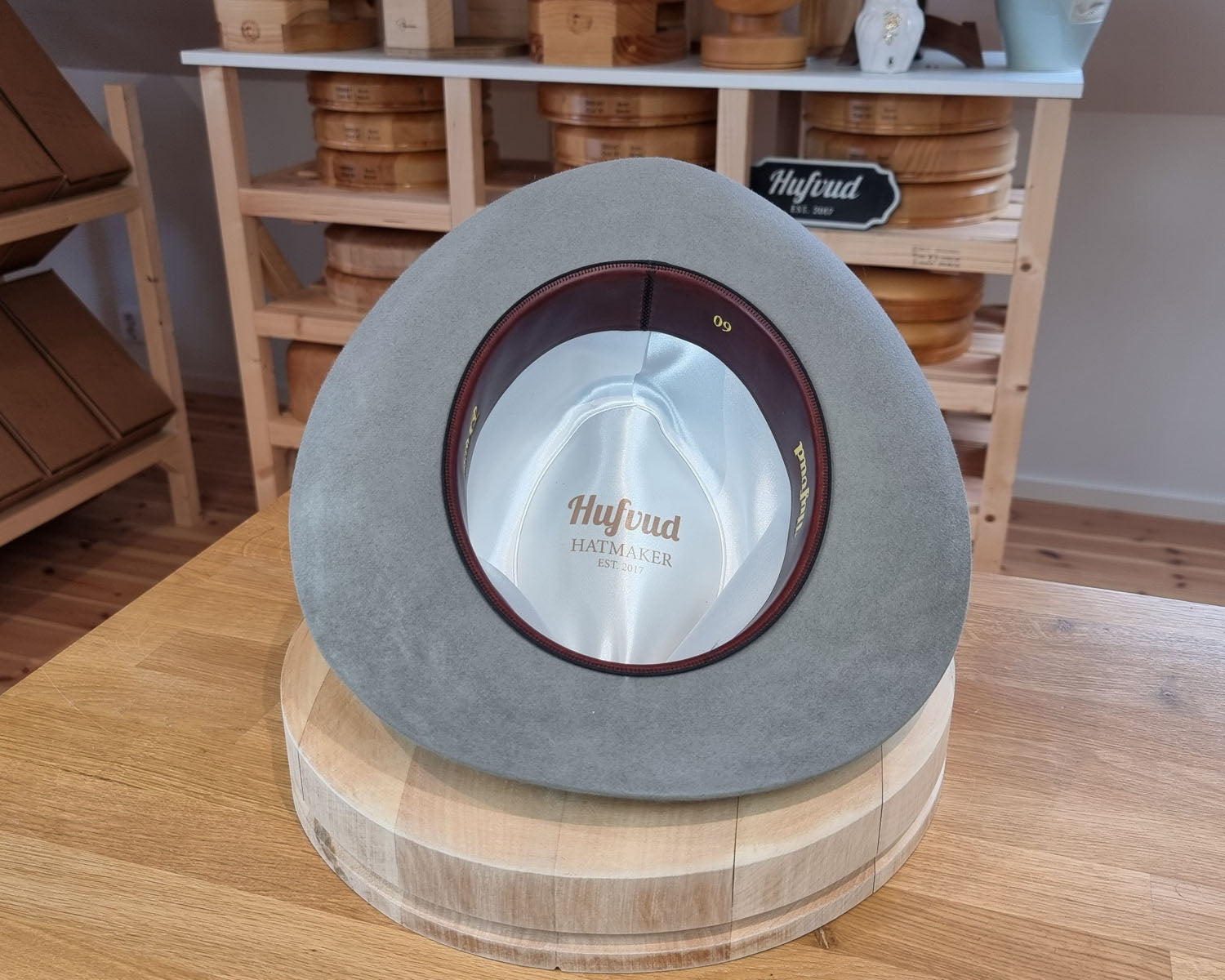 LEIFUR Adventure FEDORA | RABBIT DELUXE WESTERN FELT | ASH GRAY COLOR | SIZE 60, US 7 1/2