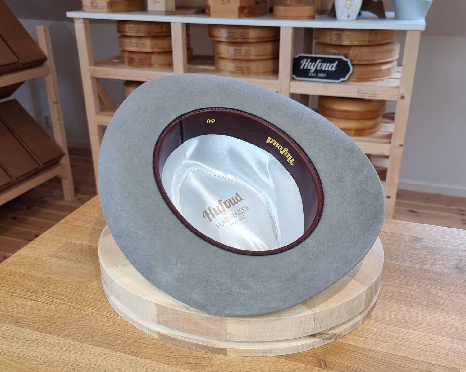 LEIFUR Adventure FEDORA | RABBIT DELUXE WESTERN FELT | ASH GRAY COLOR | SIZE 60, US 7 1/2