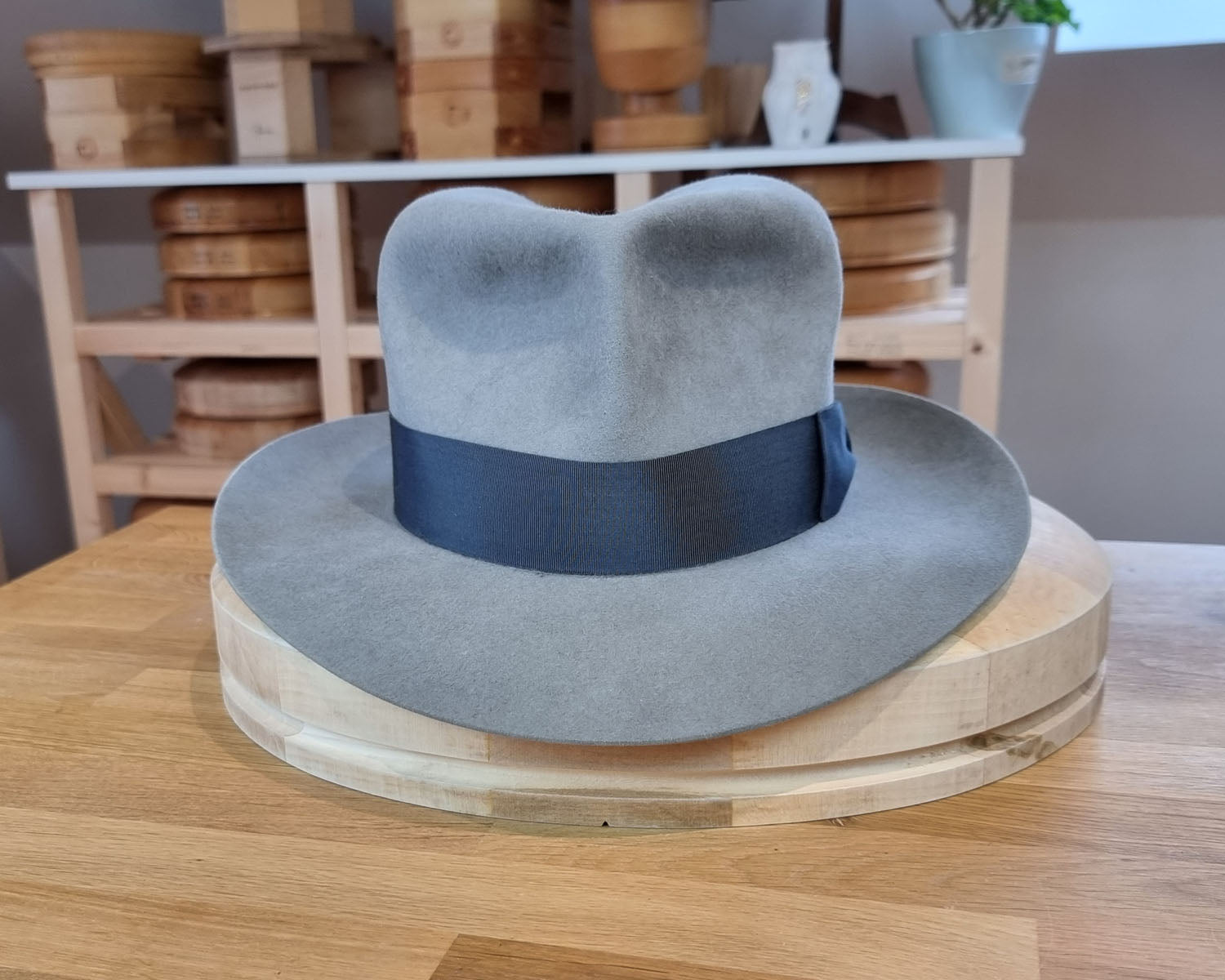 LEIFUR Adventure FEDORA | RABBIT DELUXE WESTERN FELT | ASH GRAY COLOR | SIZE 60, US 7 1/2